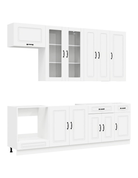 Unità Cucina KALMAR 8 pcs Bianco Legno ingegnerizzato