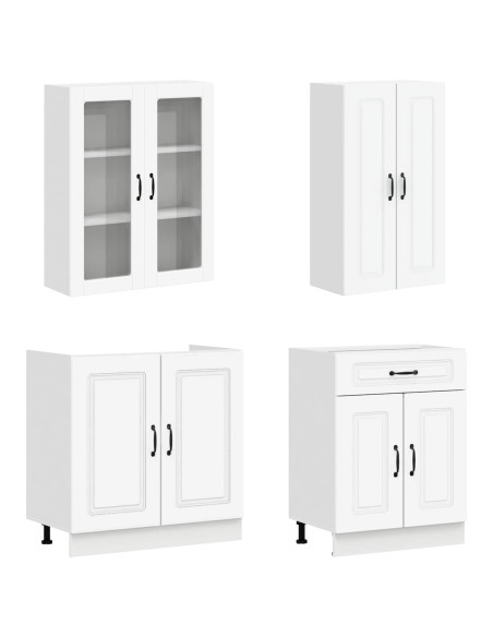 Unità Cucina KALMAR 8 pcs Bianco Legno ingegnerizzato