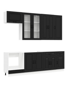 Unità Cucina KALMAR 8 pcs Nero Legno ingegnerizzato 2