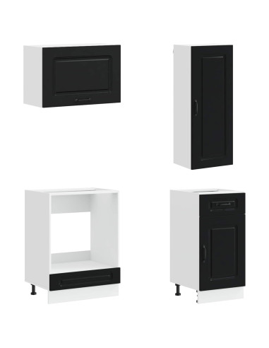 Unità Cucina KALMAR 8 pcs Nero Legno ingegnerizzato