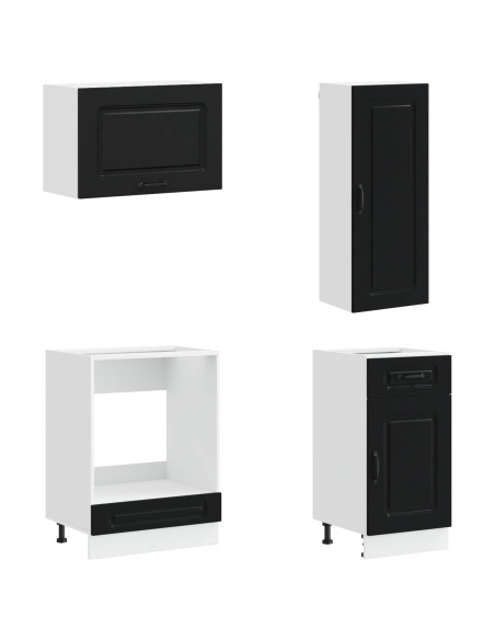Unità Cucina KALMAR 8 pcs Nero Legno ingegnerizzato