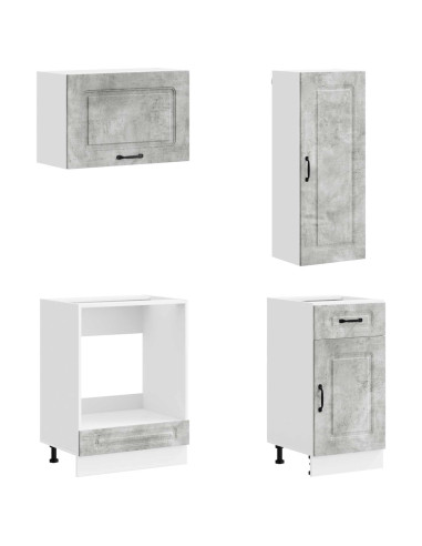 Unità Cucina KALMAR 8 pcs Grigio Cemento Legno ingegnerizzato