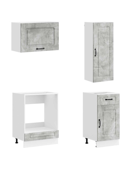 Unità Cucina KALMAR 8 pcs Grigio Cemento Legno ingegnerizzato