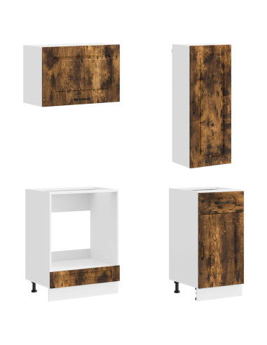Unità Cucina KALMAR 8 pcs Rovere Fumo Legno ingegnerizzato