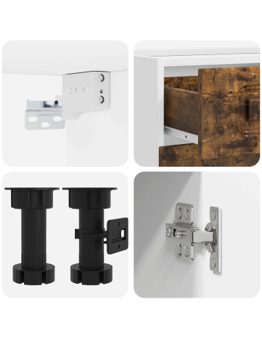 Unità Cucina KALMAR 8 pcs Rovere Fumo Legno ingegnerizzato