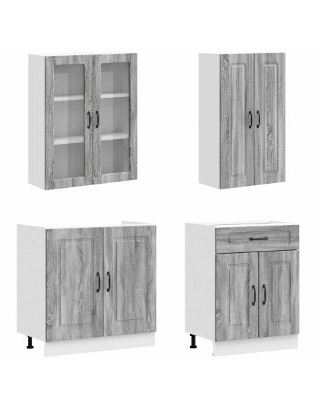 Unità Cucina KALMAR 8 pcs Sonoma grigio Legno ingegnerizzato