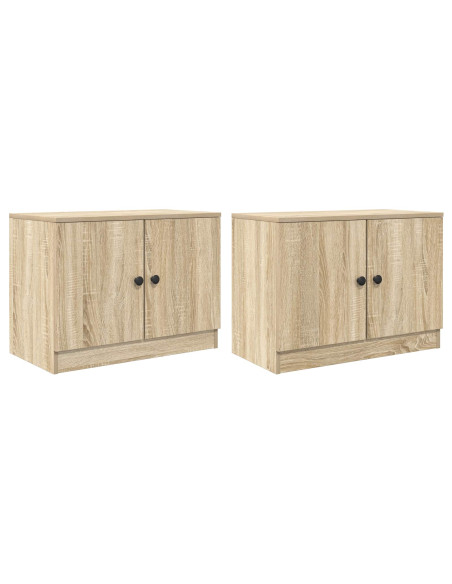 Armadietto per letto 2 pcs Rovere Sonoma 66 x 35 x 48 cm