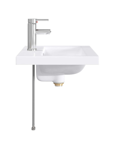 Lavabo da bagno Cromato 61 x 40 x 16,5 cm Metallo