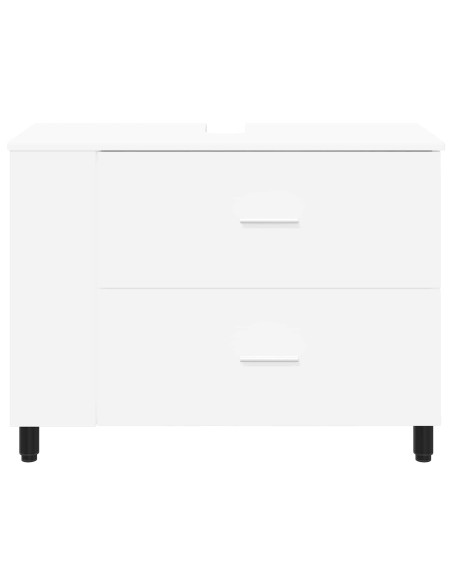Mobiletto da bagno Bianco 80 x 35 x 60 cm Legno ingegnerizzato