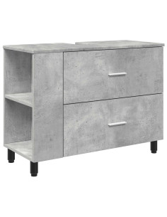 Mobiletto da bagno Grigio Cemento 80 x 35 x 60 cm 2
