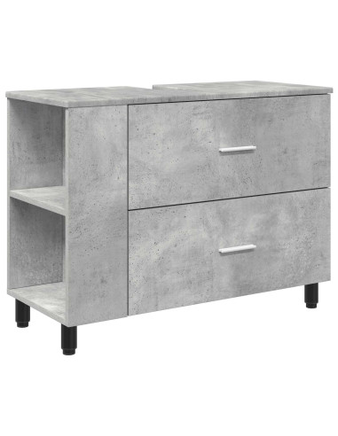 Mobiletto da bagno Grigio Cemento 80 x 35 x 60 cm