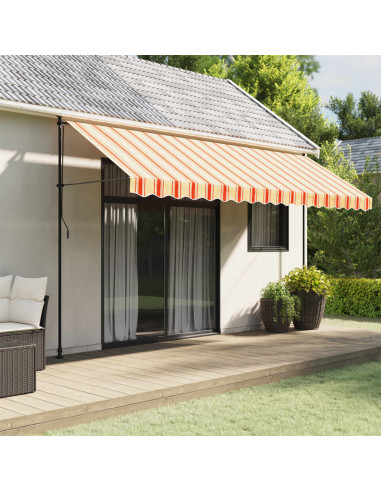 Tessuto Ricambio Mantovana Tenda Righe Giallo e Arancione 4,5 m