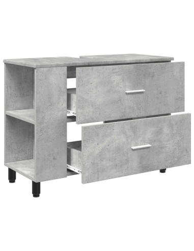Mobiletto da bagno Grigio Cemento 80 x 35 x 60 cm