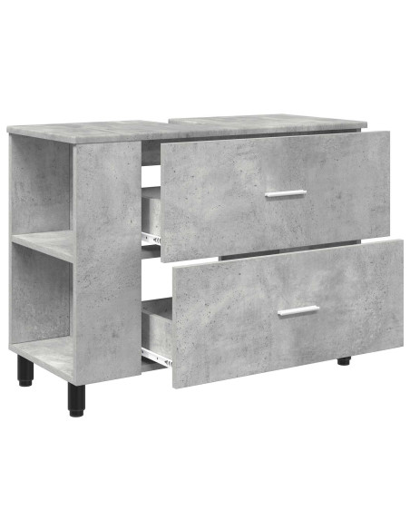 Mobiletto da bagno Grigio Cemento 80 x 35 x 60 cm