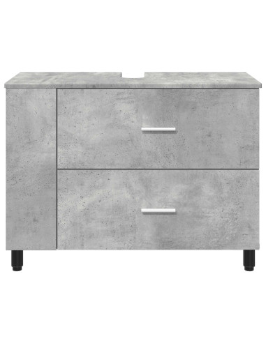 Mobiletto da bagno Grigio Cemento 80 x 35 x 60 cm