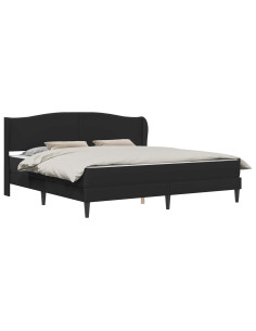 Struttura del letto con testiera Nero 180 x 200 cm Similpelle 2