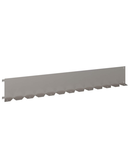 Bordura per Prato 10 pcs 102 x 15 x 4 cm Acciaio Ruggine