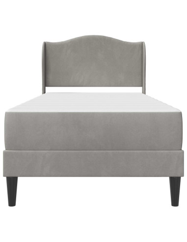 Struttura del letto Grigio Chiaro 90 x 190 cm Velluto