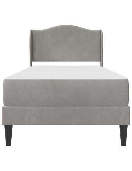 Struttura del letto Grigio Chiaro 90 x 190 cm Velluto