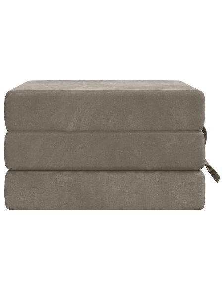 Divano Letto Pieghevole 90 x 63 x 45 cm Grigio Chiaro