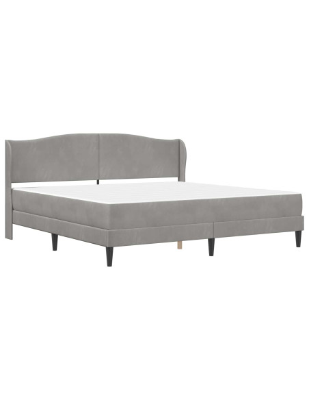 Struttura del letto Grigio Chiaro 180 x 200 cm Velluto