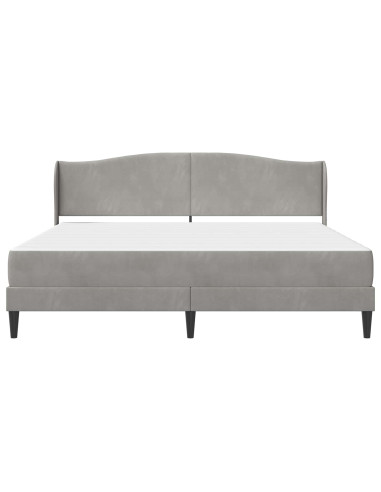 Struttura del letto Grigio Chiaro 180 x 200 cm Velluto