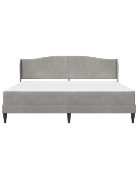 Struttura del letto Grigio Chiaro 180 x 200 cm Velluto