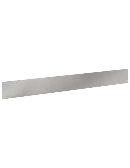 Bordura per Prato 10 pcs 100 x 12 cm Acciaio Argento