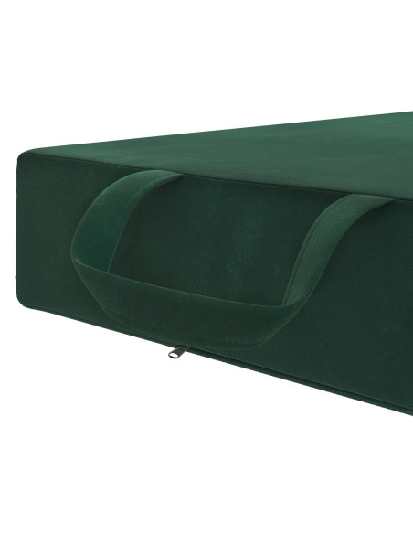 Divano Letto Pieghevole 90 x 63 x 45 cm Verde Scuro
