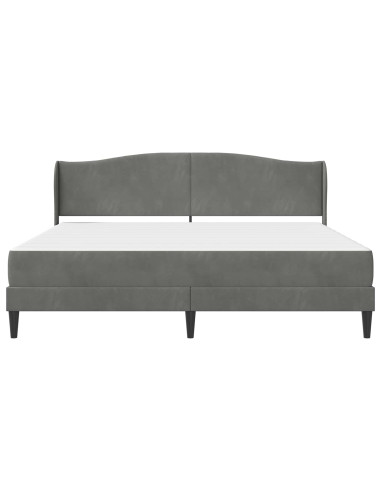 Struttura del letto Grigio Scuro 180 x 200 cm Velluto