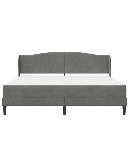 Struttura del letto Grigio Scuro 180 x 200 cm Velluto