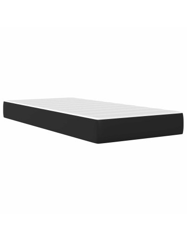 Struttura del letto con strisce LED Nero 90 x 190 cm Similpelle