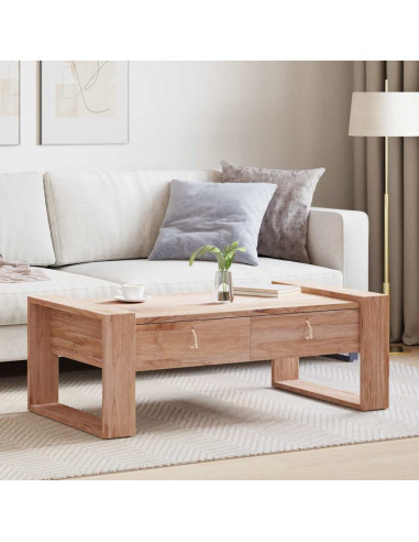 Tavolino da Salotto 110x60x40 cm in Legno Massello di Teak