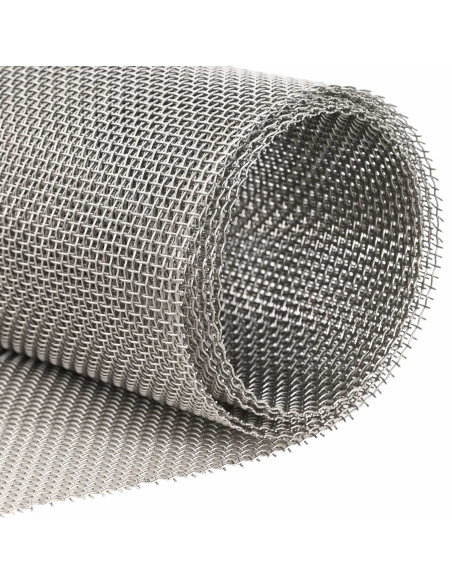 Rete per schermatura 60 x 1000 cm 8 Mesh Argento