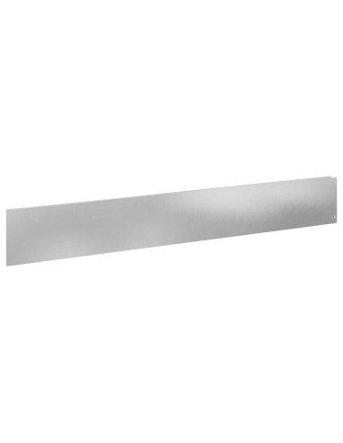 Bordura per Prato 10 pcs 100 x 15 cm Acciaio Argento