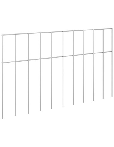 Pannello di Recinzione da Giardino 12 pcs Acciaio zincato