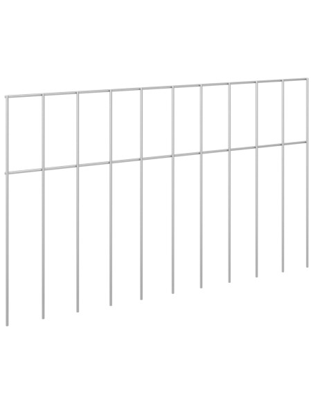 Pannello di Recinzione da Giardino 48 pcs Acciaio zincato