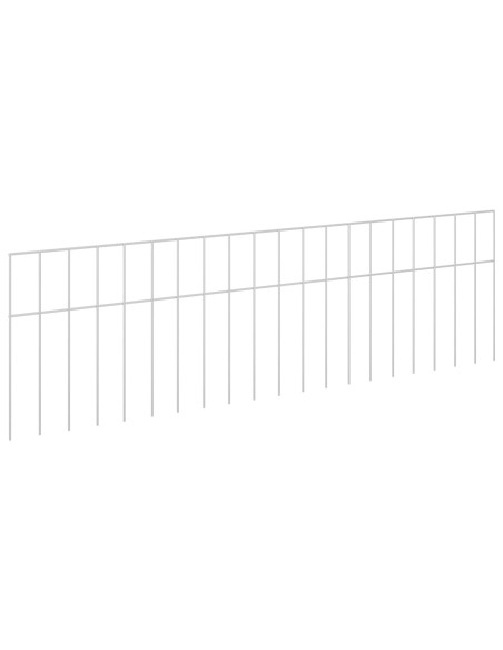 Pannello di Recinzione da Giardino 12 pcs Acciaio zincato