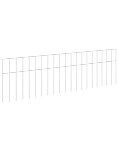 Pannello di Recinzione da Giardino 24 pcs Acciaio zincato 2