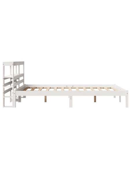 Letto senza Materasso Bianco 120x190 cm Legno Massello di Pino