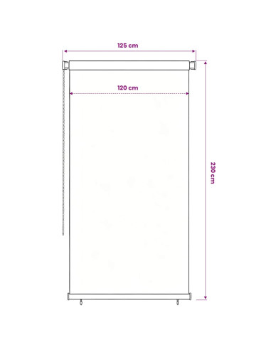 Tenda a Rullo per Esterni 120x230 cm Blu HDPE