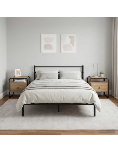 Armadio da Notte 2 pz Rovere Artigianale 40 x 39,5 x 40 cm