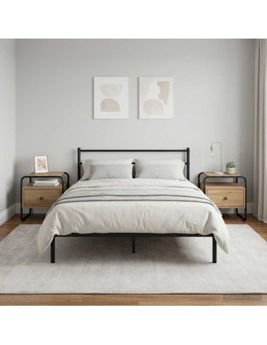 Armadio da Notte 2 pz Rovere Artigianale 40 x 39,5 x 40 cm