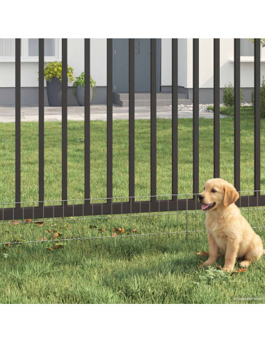 Recinzione da Giardino con Picchetti 12 pcs 115 x 30 cm Mesh
