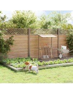 Recinzione da Giardino con Picchetti 12 pcs 75 x 50 cm Mesh