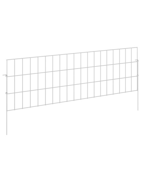 Recinzione da Giardino con Picchetti 12 pcs 95 x 30 cm Mesh