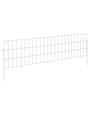 Recinzione da Giardino con Picchetti 24 pcs 115 x 30 cm Mesh