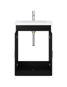 Set di mobili per il bagno Rovere Nero 61 x 40 x 84,5 cm 2
