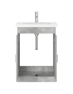 Set di mobili per il bagno Grigio Cemento 61 x 40 x 84,5 cm 2