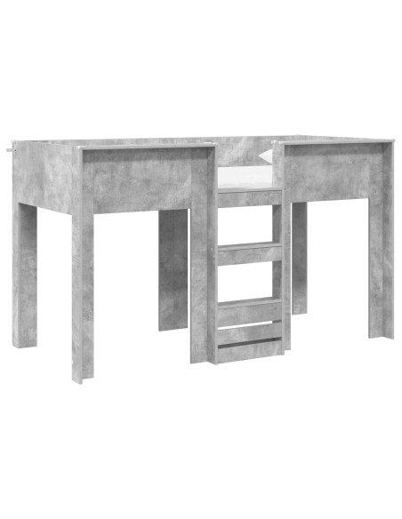 Letto a Castello per Bambini Grigio cemento 75 x 190 cm